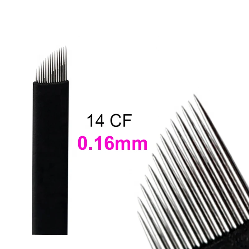 Иглы для тату Nano Black 0 16 мм Flex 12U 14U 16U 18U 21U микроблейдинг ИГЛЫ Перманентный макияж