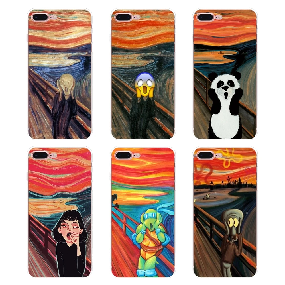 Soft Shell Cover For Huawei Honor 5A LYO-L21 Y6 II Compact Y5 2 Y5II Mate 10 Lite Nova 2i 9i Screaming Edvard Munch Mickey Print |