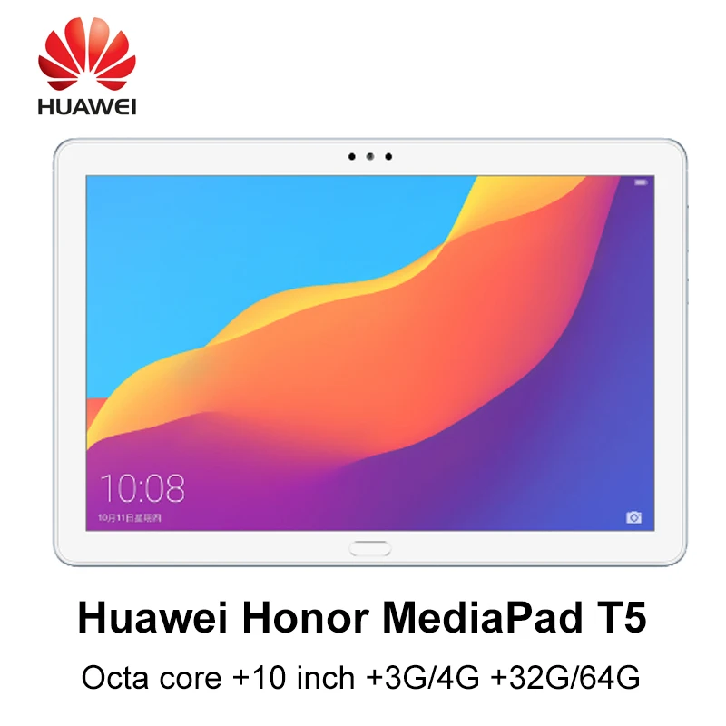 

Global ROM Huawei MediaPad T5 huawei honor T5 Kirin 659 Octa core 10 inch 4G RAM 64G ROM LTE 5100mAh android tablet