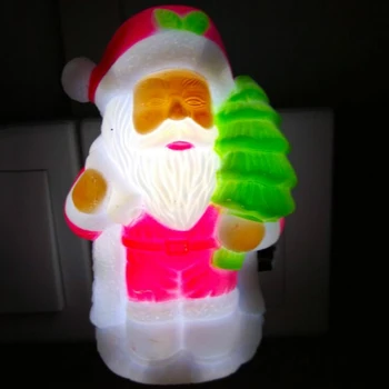 

LED Night Light Santa Claus Cartoon Mini US Plug Novelty Bedroom Lamp For Baby Gift Romantic Colorful Light Christmas Decoration