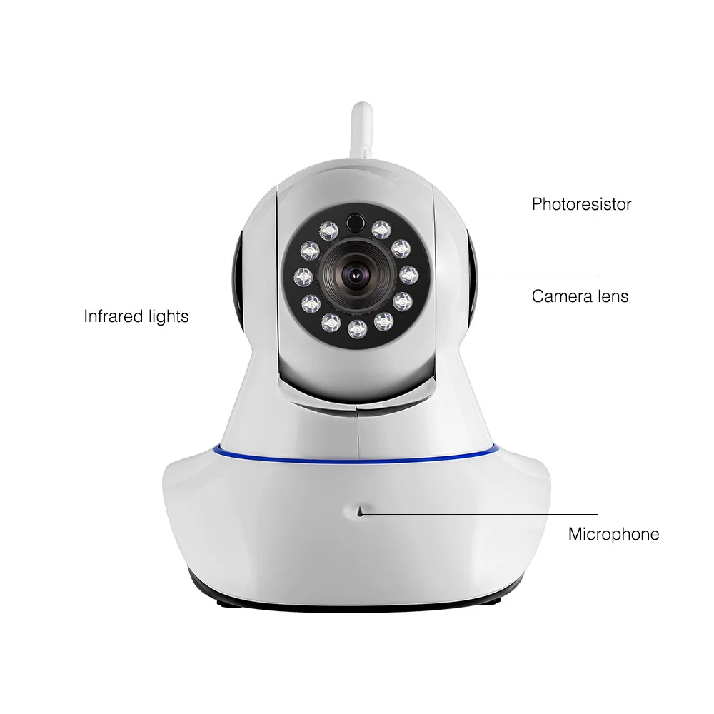 

High Quality HD Wireless IP Camera 720P HD Wireless IP Camera Night Vision Audio Recording Network Indoor Camera