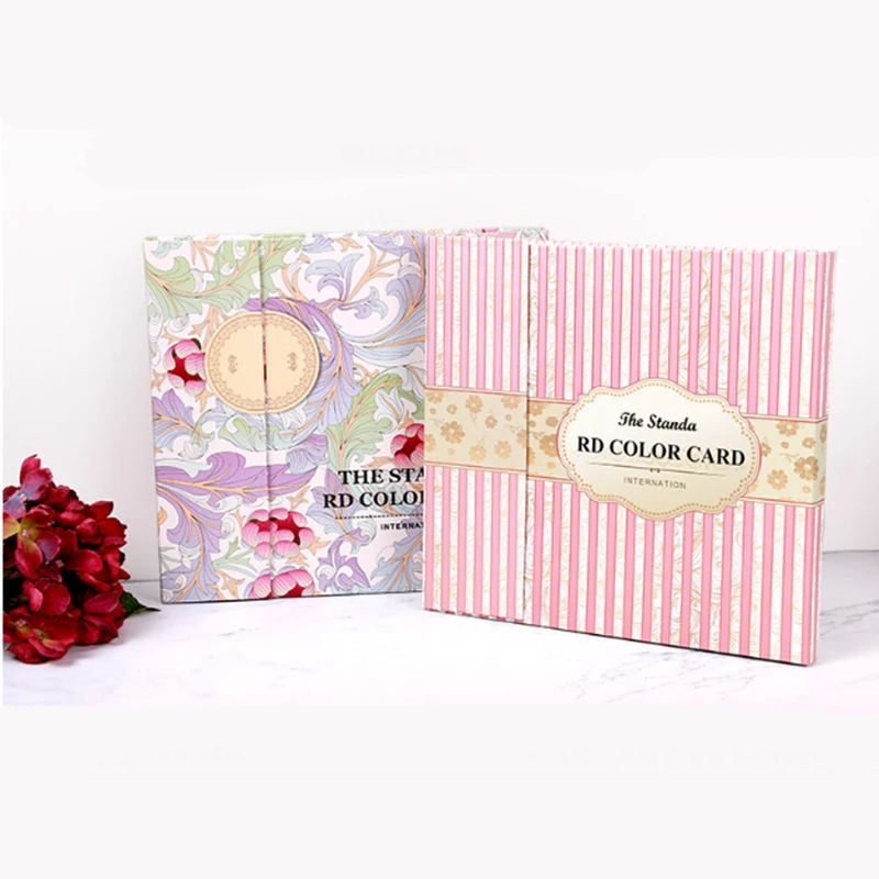 

Professional 120 Colors Golden Nail Gel Polish Display Card Book Chart with 120 pcs False Tips