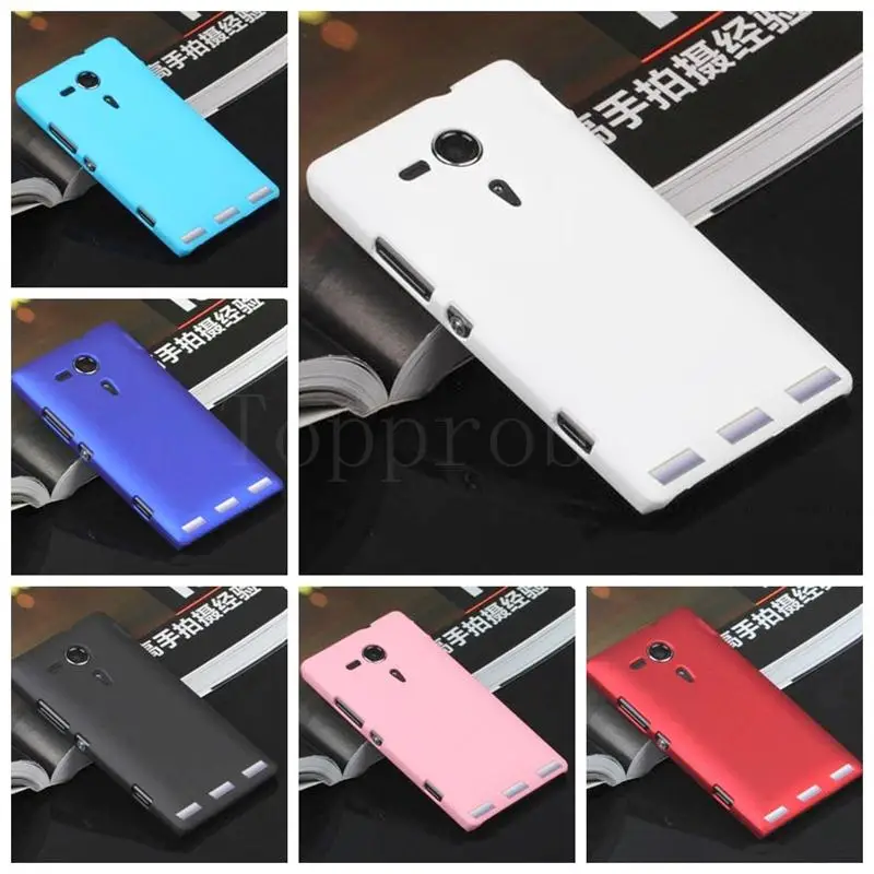 

High quality matte Phone cases for sony Xperia SP c530x M35h C5302 4.6" Matte Quicksand Hard cover 6th color with 1X screen film