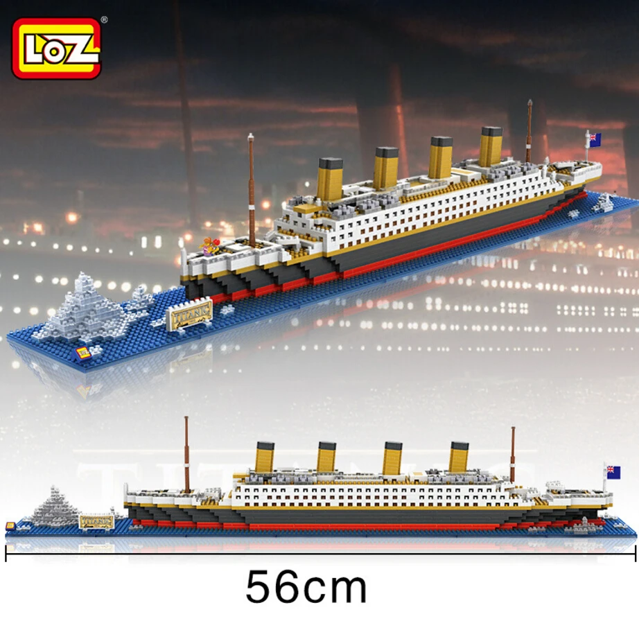 

Loz mini diamond building block creator 56cm The Titanic cruise ship nanoblock model bricks educational toys collection