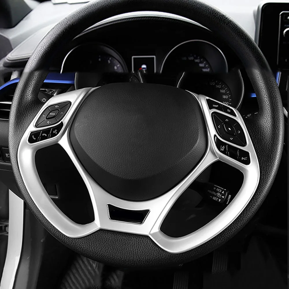 Накладка на руль автомобиля s, накладка на руль для Toyota C-HR CHR, накладки на интерьер, наклейка с блестками, автомобильные аксессуары