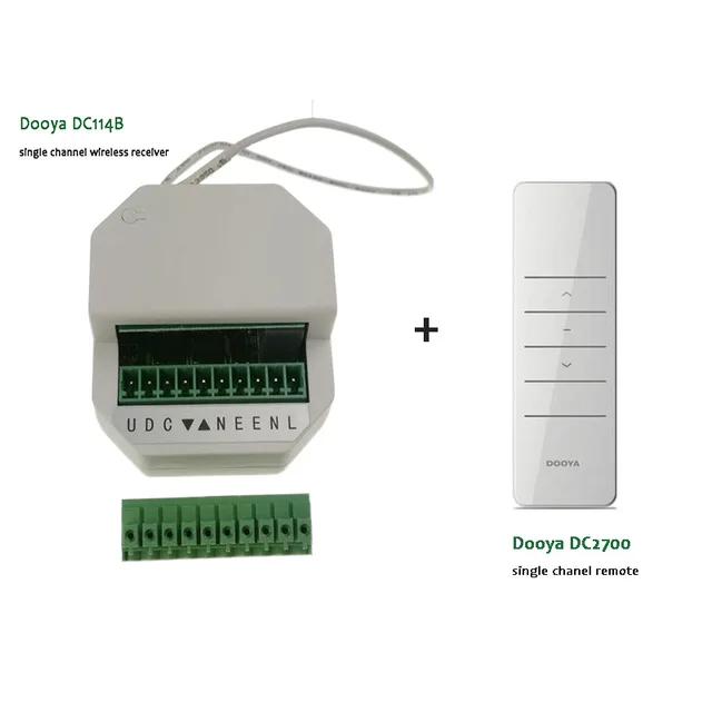 Популярные продажи беспроводной передатчик Роллинг затвора инфракрасный Dooya жалюзи приемник DC114B - Цвет: DC114B with DC2700