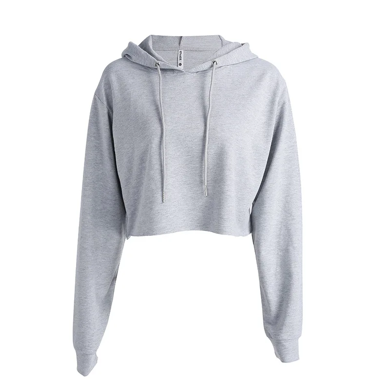Pullovers Hooded Cotton Women's Hoodies Long Sleevele 3 Colors Solid Casual Female Sweatshirt Short Tops 2017 Women's Clothing (25)