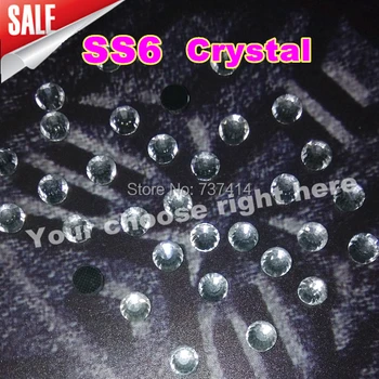 

6bags/lot Big Promotion! Better DMC Hotfix Rhinestone SS6 Size 1440pcs/bag White Clear Crystal Color DIY Hot Fix Stones