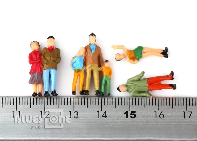 Yamix 100Pcs 1:87 HO Scale People HO Scale Figures Model Trains Architectural Miniature Figures for Miniature Scenes Model Train People