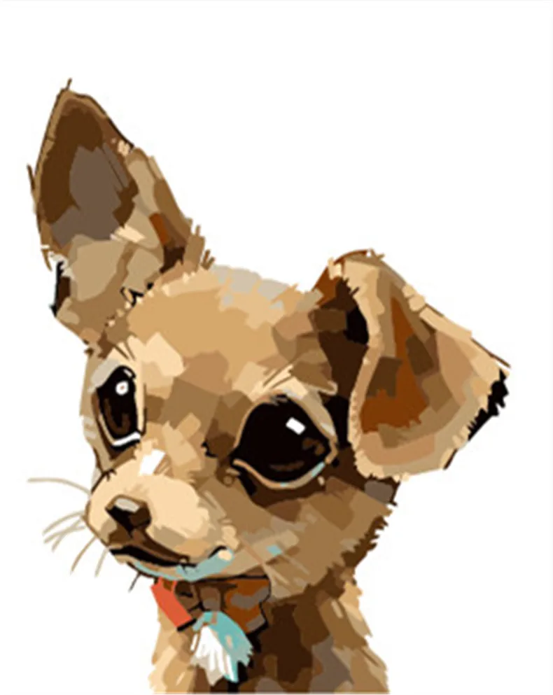 HELLOYOUNG ручная роспись маслом с одной собаки цифровая живопись по номерам Масляные картины китайские картины-свитки домашний декор