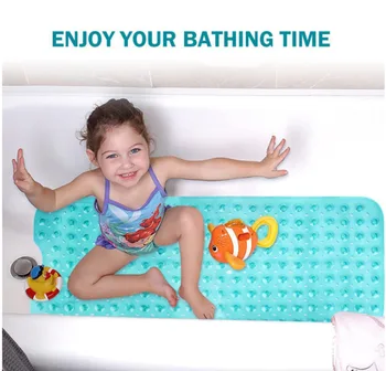 

Bath Tub Mat Extra Long Anti Slip Bathroom Shower Bathtub Antibacterial New