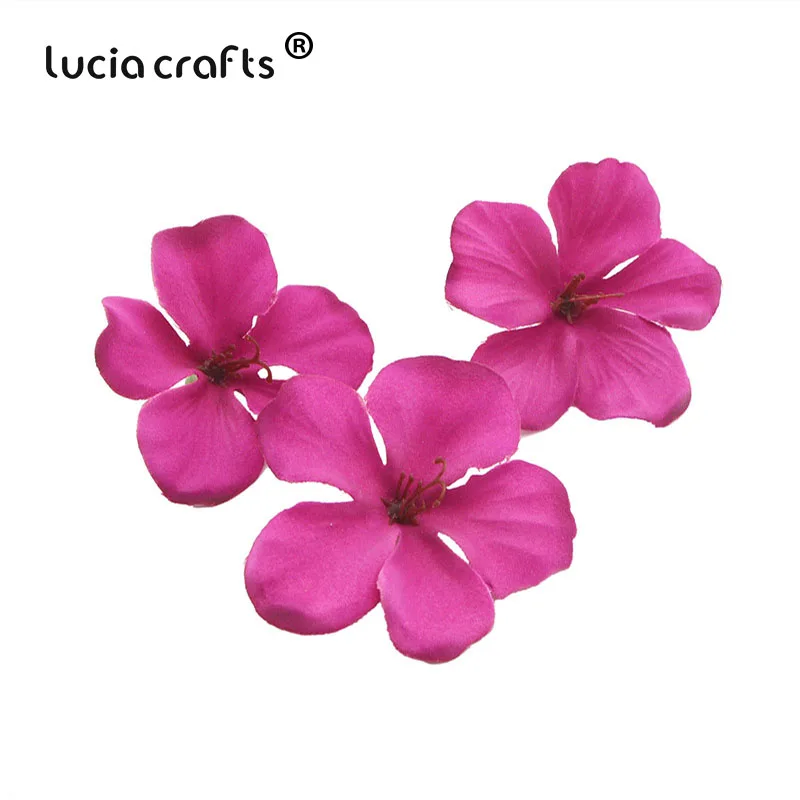 Lucia crafts, 50 шт., около 5,5 см, искусственный цветок, голова, свадьба, вечеринка, домашнее рукоделие декоративный материал, венок, ремесло A1007