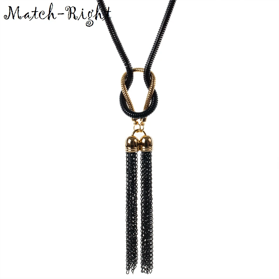 

Match-Right Women Long Sweater Necklace Statement Necklaces & Pendants Tassel Necklace For Women Jewelry YJZ-8014