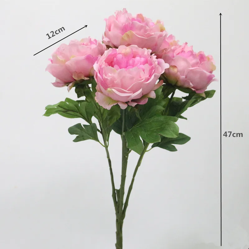 Flone Silk Artificial Peony Bouquets Cloth Fake Peony Simulation Props For Wedding Birthday Party Bedroom Home Decoration Art (21)