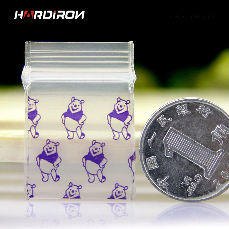 HARDIRON 500 قطعة البسيطة PE البريدي قفل أكياس صغيرة البنود حقيبة التخزين حقيبة تعبئة بلاستيكية القرط قلادة عصابة التعبئة والتغليف أكياس