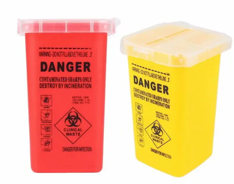 

1L Sharp Stuff Container Medical and Disposable Waste Tattoo Needle Cup