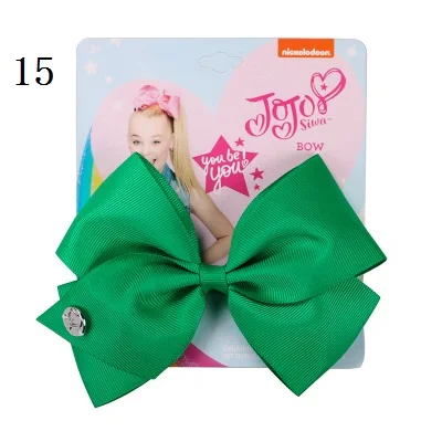 " фирма JOJO Bow зажим для волос для девочек Дети ручной Сива девичий аксессуар для волос 35 цветов заколки-бантики аксессуары для волос - Цвет: picture color