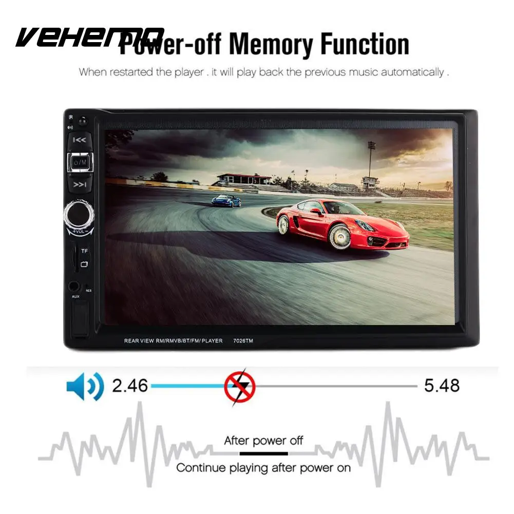 

Car MP5 Video Player Universal MP5 Player Multimedia Player Bluetooth Calls 2 Din 7 Inches Premium Car Player HD
