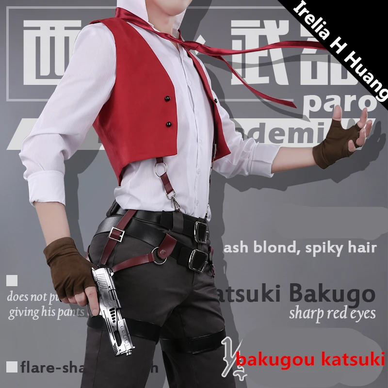 Boku no Hero Academia bakugou katsuki cosplay costume comics business suit  vest shirt pants Halloween gift|Anime Costumes| - AliExpress