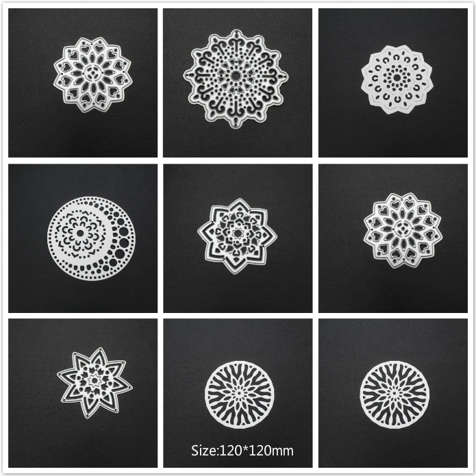 

Die Cut Metal Cutting Die Round Frame Die Flower Shape Edge Naifumodo Scrapbook Paper Craft Album Card Punch Art Cutter