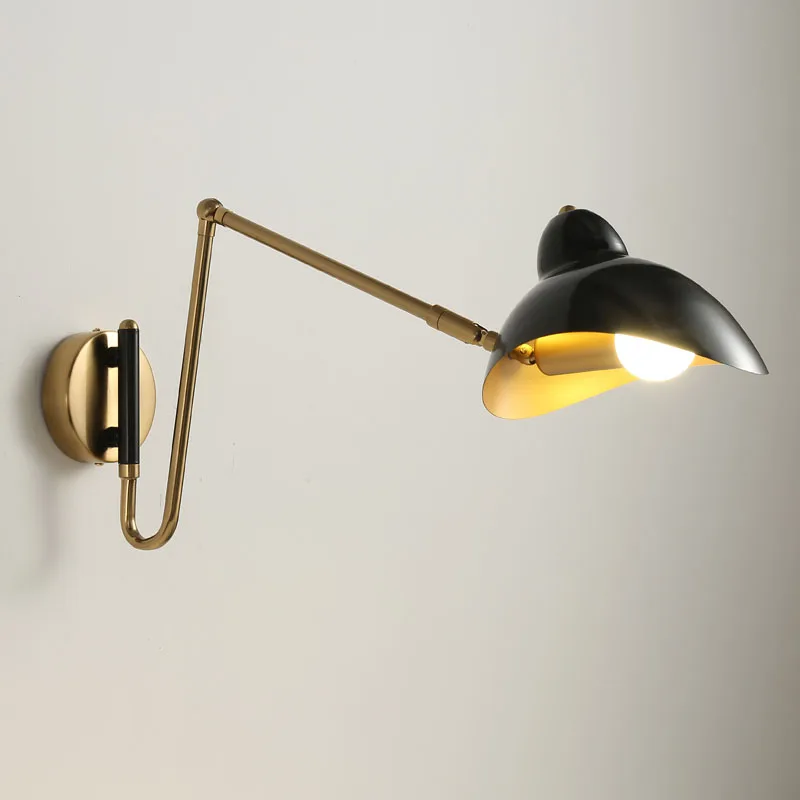 Simple modern Foldable wall lights long swing arm Adjustable Aluminum sconces lamps Telescopic for bedroom | Освещение