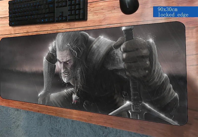 

witcher mouse pad 900x300mm mats Gift Computer mouse mat gaming accessories High quality large mousepad keyboard games pc gamer