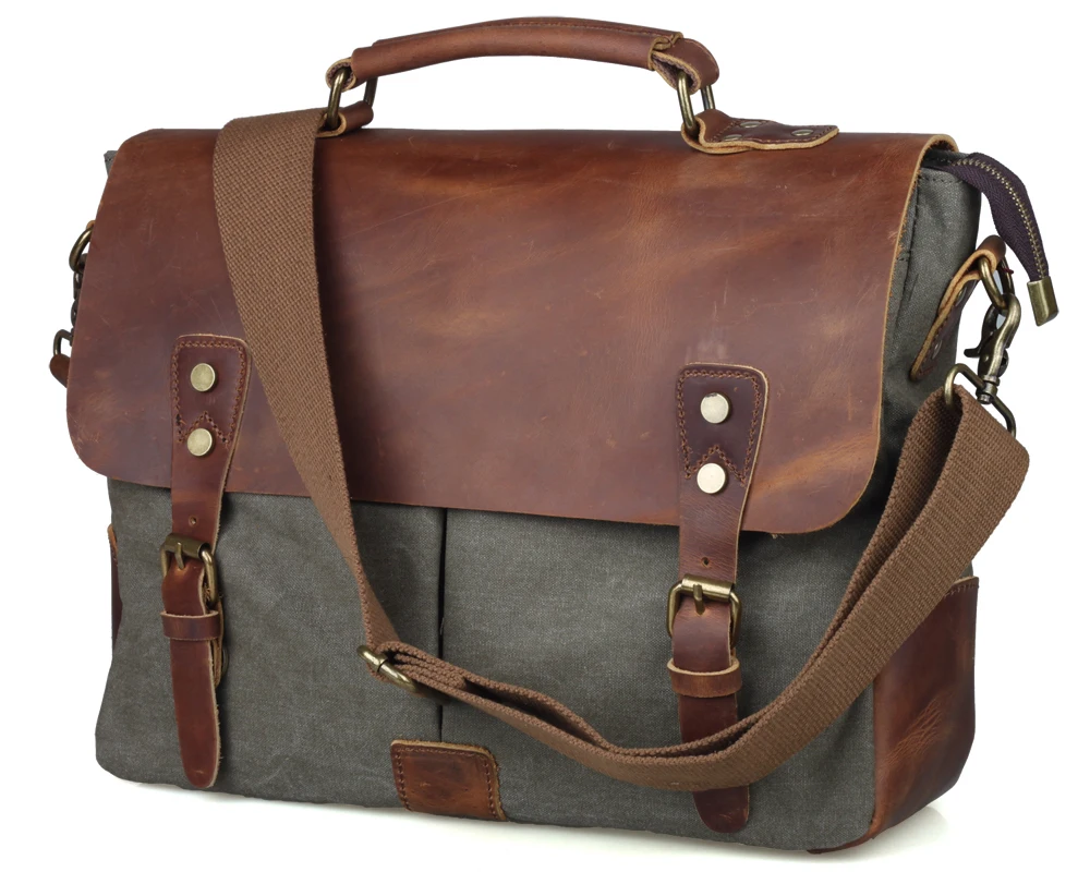 Tiding Canvas Leather Shoulder Messenger Bag For Men Vintage Tiding Canvas Leather Shoulder Messenger Bag For Men Vintage Crossbody Hobo Bags Army Green 11436 In From Luggage On