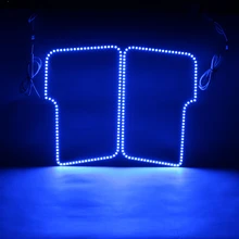RGB ангельские глазки многоцветный светодиодный кольцевой Поворотная фара DRL Автомобильная фара Задний фонарь ангельские глазки для Ford F150 2009