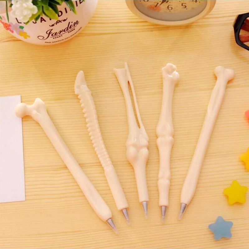 

Creative novelty realistic skeleton blue ballpoint pen Student Pen Writing Supplies Office School stationery ballpoint pen