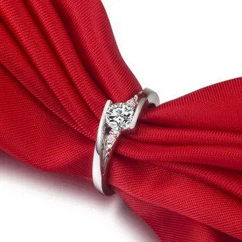 

Royal Customized 1Ct Synthetic Diamonds Ring for Women Solid 585 Gold Ring Valentine Gift Fulfilling Engagement Ring Jewelry