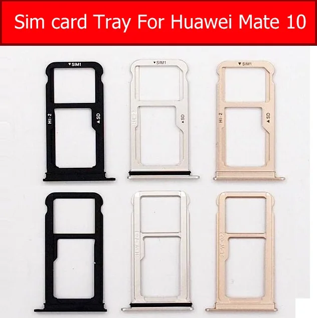 

Genuine Memory Card &SIM Card Tray For Huawei Mate 10 ALP-L29 L09 SIM &Micro SD Card Slot Reader Adapter Replacement parts
