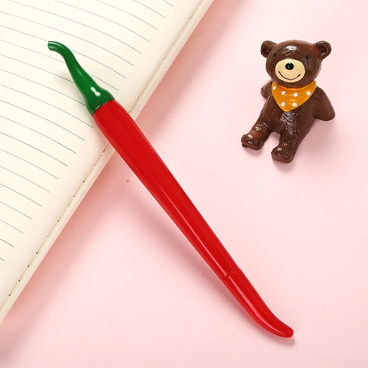 Coloffice 2 шт. креативная имитирующая перцовая гелевая ручка с милым рисунком для обучения Канцтовары для укладки канцелярских принадлежностей игла ручка на водной основе