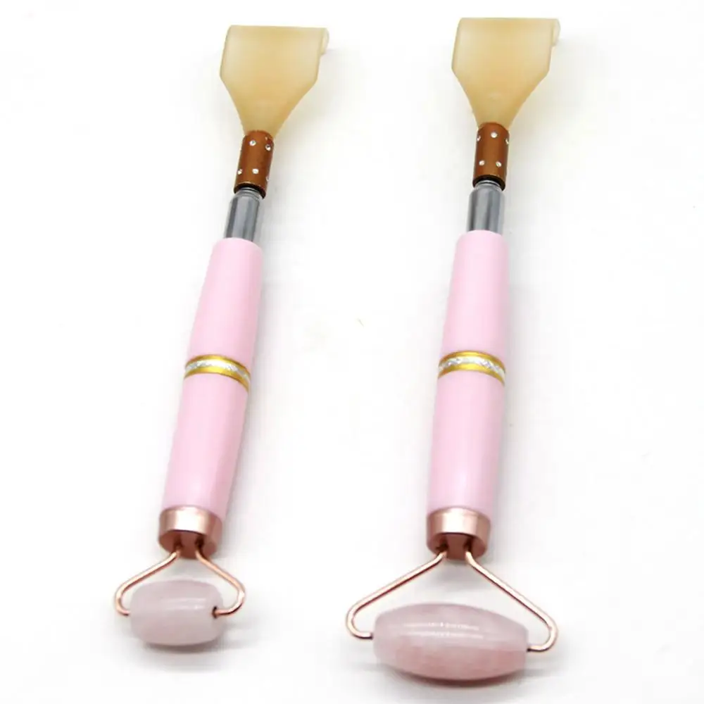 

2 In 1 jade roller face massager roller Face Slimming Body Head Neck Massage Stick Beauty tool