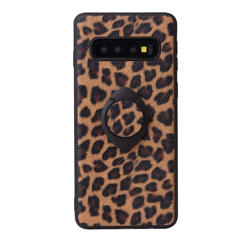

For Samsung Galaxy S10/S10 Plus/S10e Phone Case with Finger Ring Holder Built-in Metal Magnetic Iron TPU Cover for S10Plus