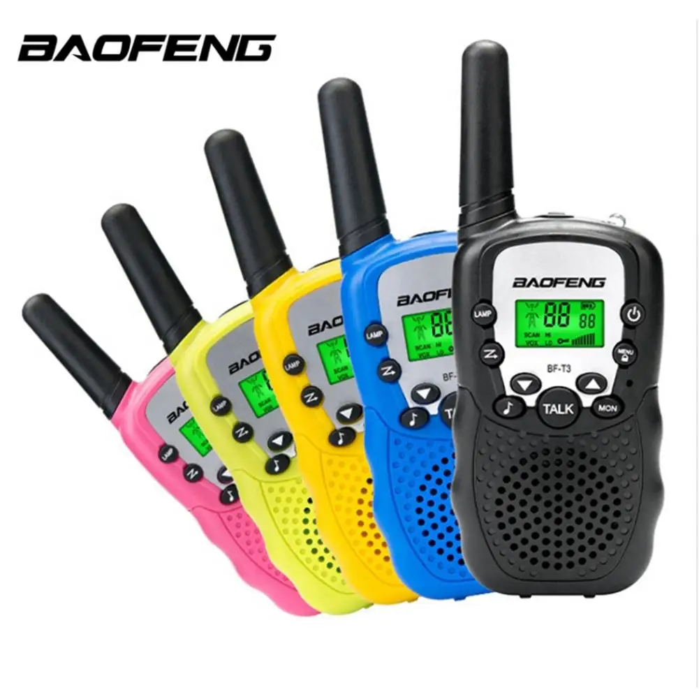 

2Pcs Baofeng BF-T3 Radio Walkie Talkie UHF462-467MHz 8 Channel Two-Way Radio Transceiver Built-in Flashlight 5 Color for Choice