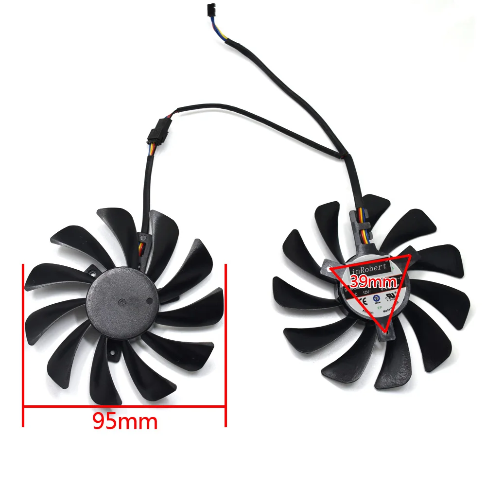 95 мм CF1010U12S FDC10U12S9 C 4pin XFX HIS RX580 охлаждающий вентилятор GPU Замена для RX570 RX560D RX 580 8G Vega