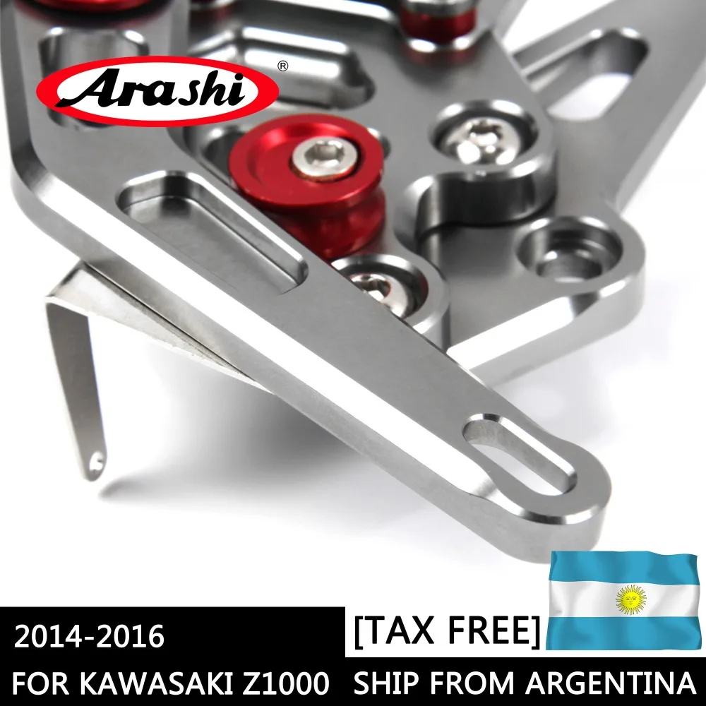 Arashi Shipped from Argentina For KAWASAKI Z1000SX 14-16 Z1000 Z 1000 Adjustable Footrest CNC Rearset Foot Pegs Rear Rest