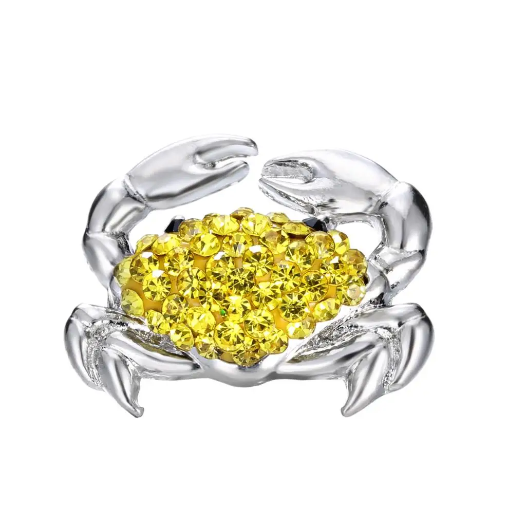 

Snap Jewelry 5PCS "Crab" Shaped Ginger snap button charms Fit Snap Button Bracelet and Button Pendant DelicateLSSN08*5