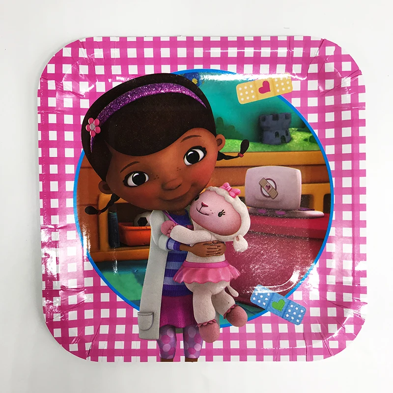 43 шт. Doc McStuffins одноразовая посуда Doc McStuffins украшения для дня рождения Doc McStuffins тарелки скатерти с чашками