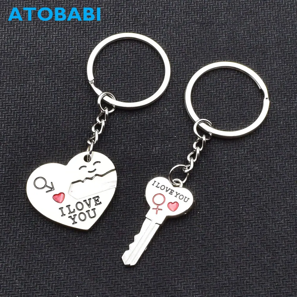 

ATOBABI 1 Pair Key Rings Lock Styling Metal Zinc Alloy Car Keyring Auto Key Chain for VW Golf 5 6 7 Skoda Octavia 2 A7 Keychain
