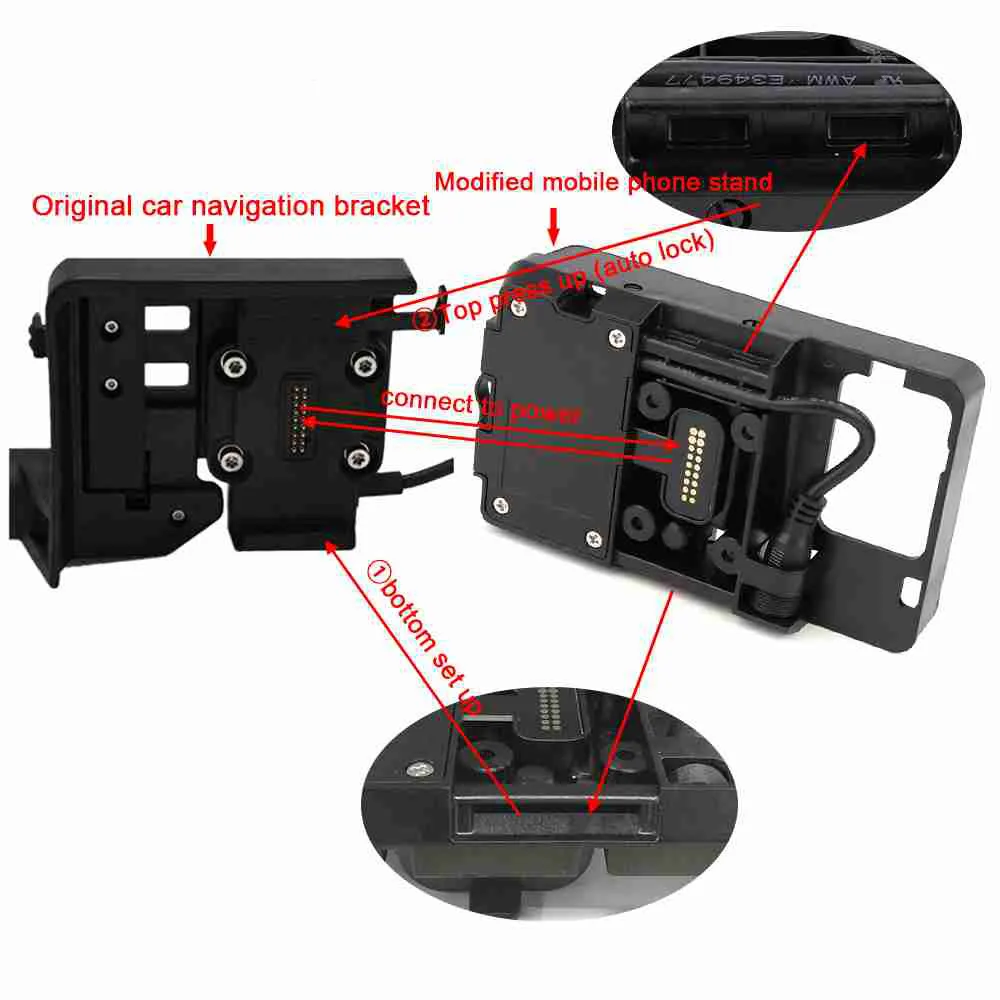 

For BMW R1200GS r1200 gs handheld gps navigator usb charger motorcycle Phone Navigation holder Africa Twin CRF1000L ADV 800GS