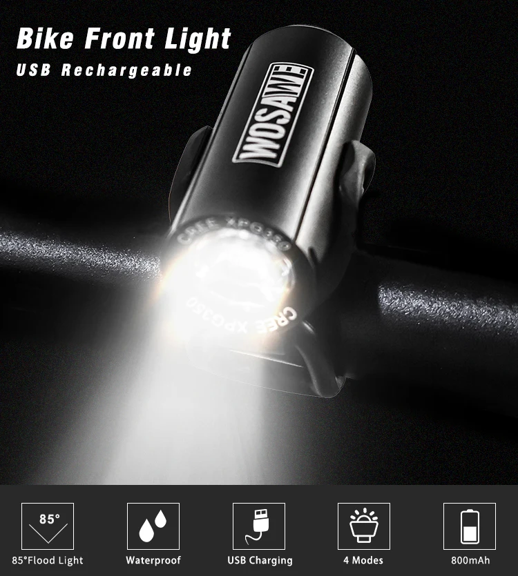 Discount WOSAWE 1200 Lumen Bike Light Lamp CREE T6 Waterproof Cycling Bicycle Front Light Flashlight & USB Port Bike Accessories 10