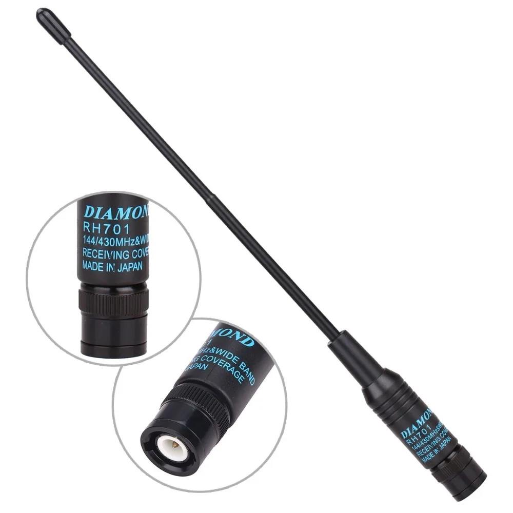 

Diamond RH701 BNC Dual Band U/V 144/430Mhz Soft Antenna For IC-V8 IC-V82 IC-V85 TK308 HT440 CP500 Walkie Talkie Two Way CB Radio