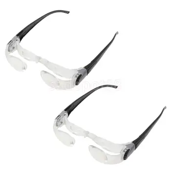

2 Pieces Max TV Television Magnifying Glasses 2.1X 0 to 300 Degree Goggles