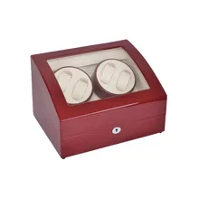 Часы Winder, LT деревянный автоматический поворот 4+ 6 Часы Winder чехол для хранения дисплей коробка(снаружи красный и внутри белый
