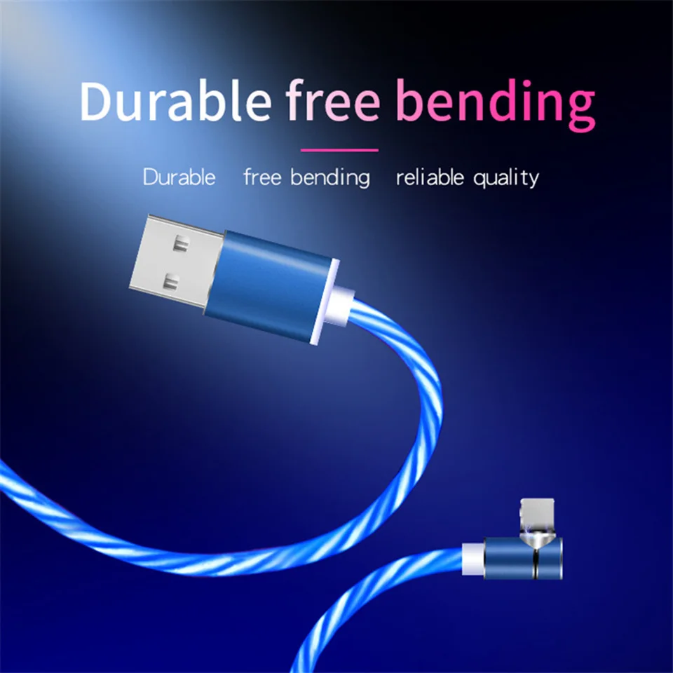 1 м Lu mi nous Usb кабель для зарядки Ga mi ng mi cro Usb Магнитный зарядный кабель Usbc Tipe C для Motorola One Xiaomi mi 8 Lite A2 mi x 3