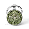 2022 Hot Mayan Calendar Keychain Glass Jewelry Vintage Key Chain Car Key Ring Mexican Aztec Calendar Pendant Gifts Dropshipping ► Photo 3/6