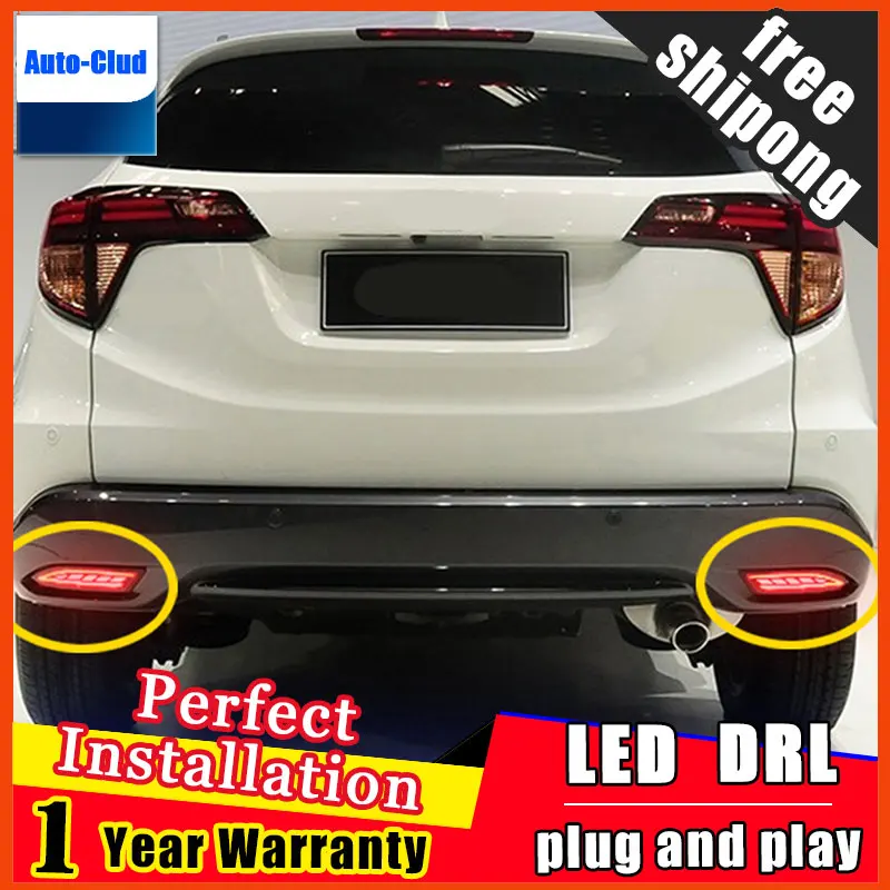 

Car-styling LED Rear Bumper Light Rear Fog Lamp Brake Light Turn Signal Light Reflector For Honda HRV HR-V Vezel 2015 2016