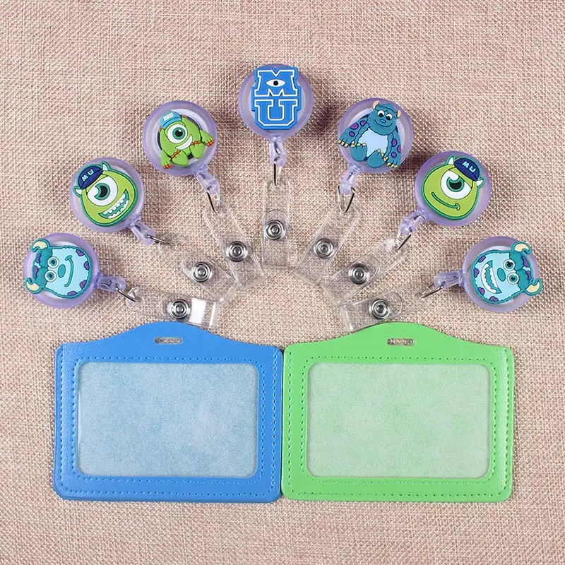 

Cartoon Moon The University Big Eye Clown Retractable Creative Badge Card Holder Reel Nurse Exhibition Enfermera Name Card Chest