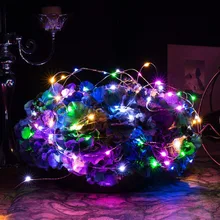 Solar LED RGB String Lights Holiday Christmas Party Lamp Waterproof Copper Wire Lighting Guirlande Lumineuse Festival Light